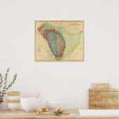 Poster Carte géologique des collines noires du Dakota (Cuisine)