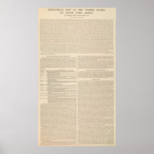 Poster Carte géologique des États-Unis 2