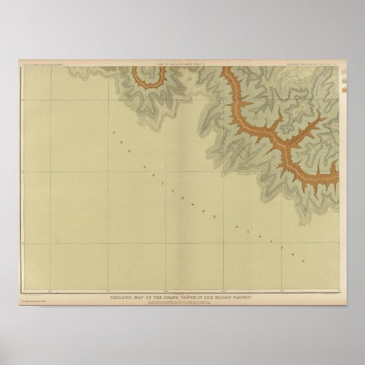 Poster Carte Géologique Du Sud (Devant)