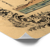 Poster Carte géologique du Tennessee (1866) (Coin)