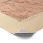 Poster Carte géologique, Partie nationale de Yellowstone, (Coin)