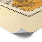 Poster Carte géologique vintage d'Édimbourg en Ecosse (Coin)