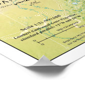 Poster Carte géopolitique régionale du Moyen-Orient (Coin)