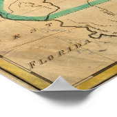 Poster Carte Géorgie (Coin)