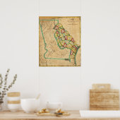 Poster Carte Géorgie (Cuisine)