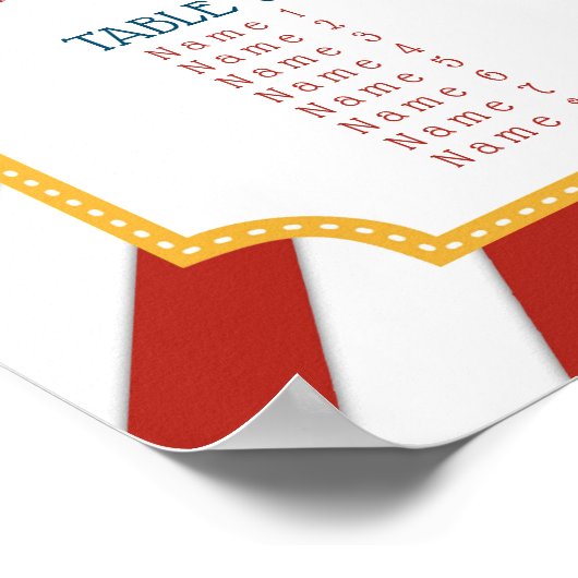 Poster Carte graphique à thème Cirque (Coin)