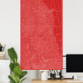 Poster Carte graphique de San Francisco (Bureau à domicile)