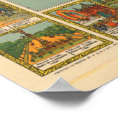 Poster Carte graphique du Mexique (Coin)