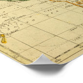 Poster Carte gravée dans le monde (Coin)