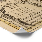 Poster Carte gravée de France (Coin)