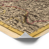 Poster Carte gravée de la vallée du Rhin (Coin)