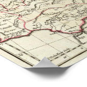 Poster Carte gravée de l'Europe (Coin)