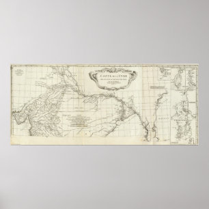 Poster Carte gravée par Asiatique du sud