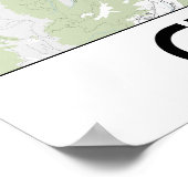 Poster Carte Grenoble France (Coin)