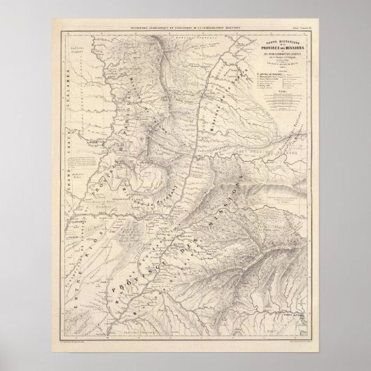 Poster Carte hist, Prov Missions, institution jésuite (Devant)