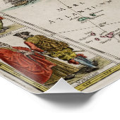 Poster Carte historique de l'Europe (par Willem Blaeu) (Coin)