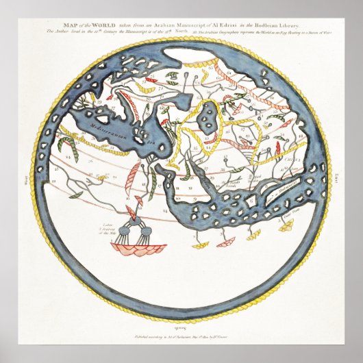 Poster Carte historique de l'océan Indien (Devant)