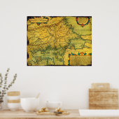 Poster Carte historique de Thrace antique de 1585 (Cuisine)