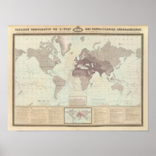 Poster Carte historique du monde