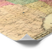 Poster Carte historique et militaire des États-Unis (Coin)