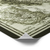 Poster Carte historique Mexique et Guatemala poster/impri (Coin)