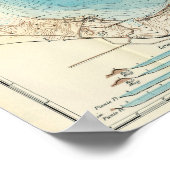 Poster Carte hydrographique vintage Lac Mendota (Coin)