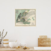 Poster Carte hydrologique Europe (Cuisine)