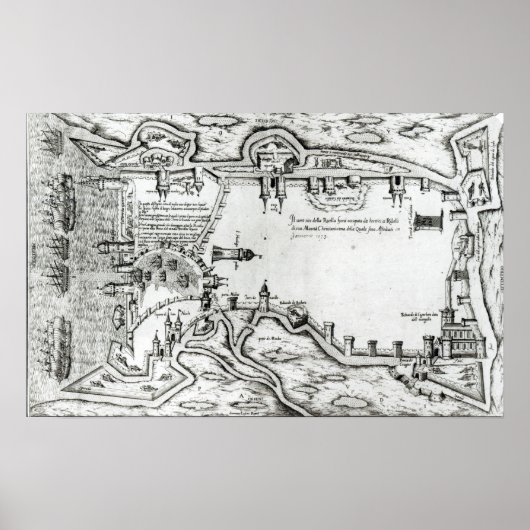 Poster Carte illustrant La Rochelle occupée (Devant)