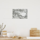 Poster Carte illustrant La Rochelle occupée (Cuisine)