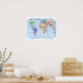 Poster Carte illustrée 4 (Cuisine)