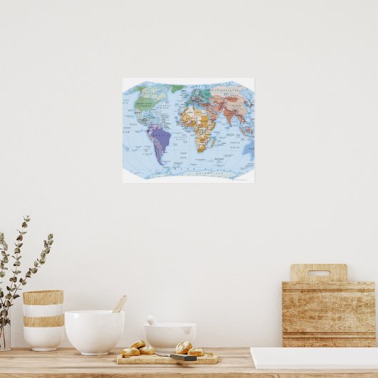 Poster Carte illustrée 4 (Cuisine)