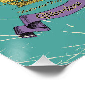 Poster Carte Illustrée De Gibraltar (Coin)