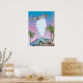 Poster Carte illustrée de la Corse (Cuisine)