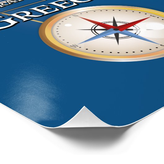 Poster Carte Illustrée De La Grèce. (Coin)