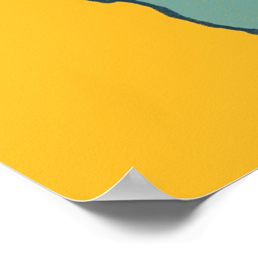 Poster Carte illustrée de l'Oregon (Coin)