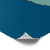 Poster Carte illustrée de l'Oregon (Coin)