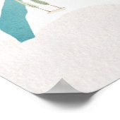 Poster Carte illustrée de Paris (Coin)