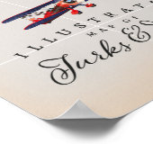 Poster Carte illustrée de Turks and Caicos (Coin)