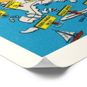 Poster Carte illustrée du Jersey Shore (Coin)