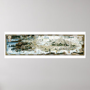 Poster Carte imaginaire classique Fairyland 1920