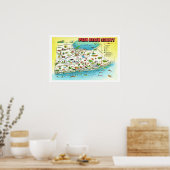 Poster Carte imprimée du comté de Palm Beach 16x24 (Cuisine)