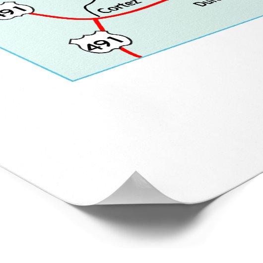 Poster Carte Interstate Colorado Imprimer (Coin)