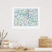 Poster Carte Interstate Colorado Imprimer (Cuisine)