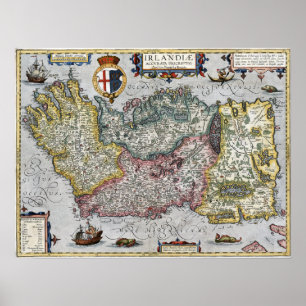 Poster Carte Irlande 1609