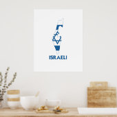 POSTER CARTE ISRAÉLIENNE (Cuisine)