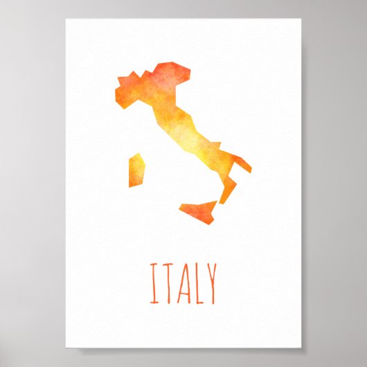 Poster Carte Italie (Devant)