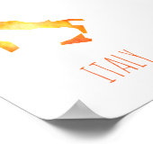 Poster Carte Italie (Coin)