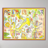 Poster Carte Italie (Devant)