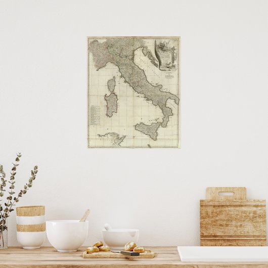 Poster Carte italienne (Cuisine)