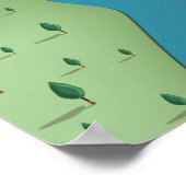 Poster Carte Jekyll Island Georgia États-Unis (Coin)